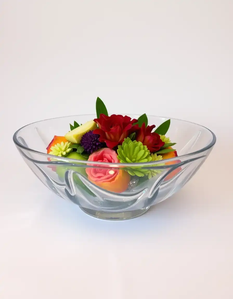 Coupe centrale en verre pour décoration de table