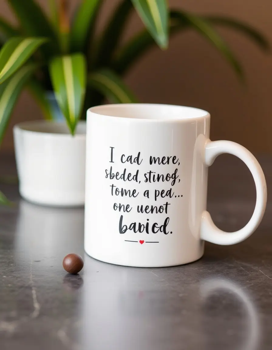 Mug de cuisine motivationnel avec texte inspirant pour chef