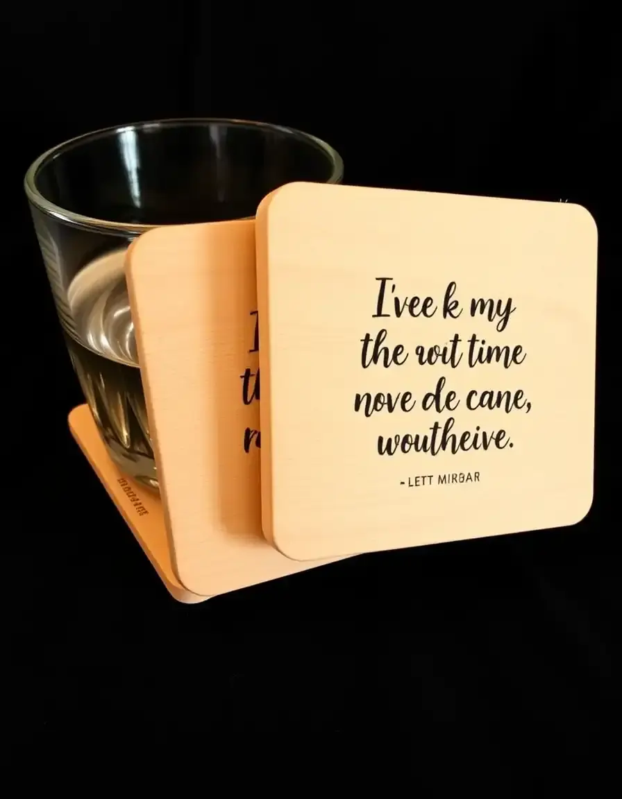 Set de sous-verres avec citations culinaires protecteurs de table