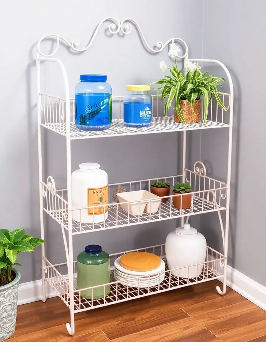 Etagere de cuisine en métal à 3 niveaux pour épices