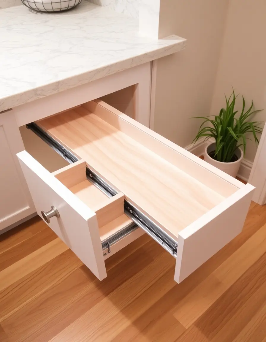 Rails de tiroir coulissants pour meuble de cuisine