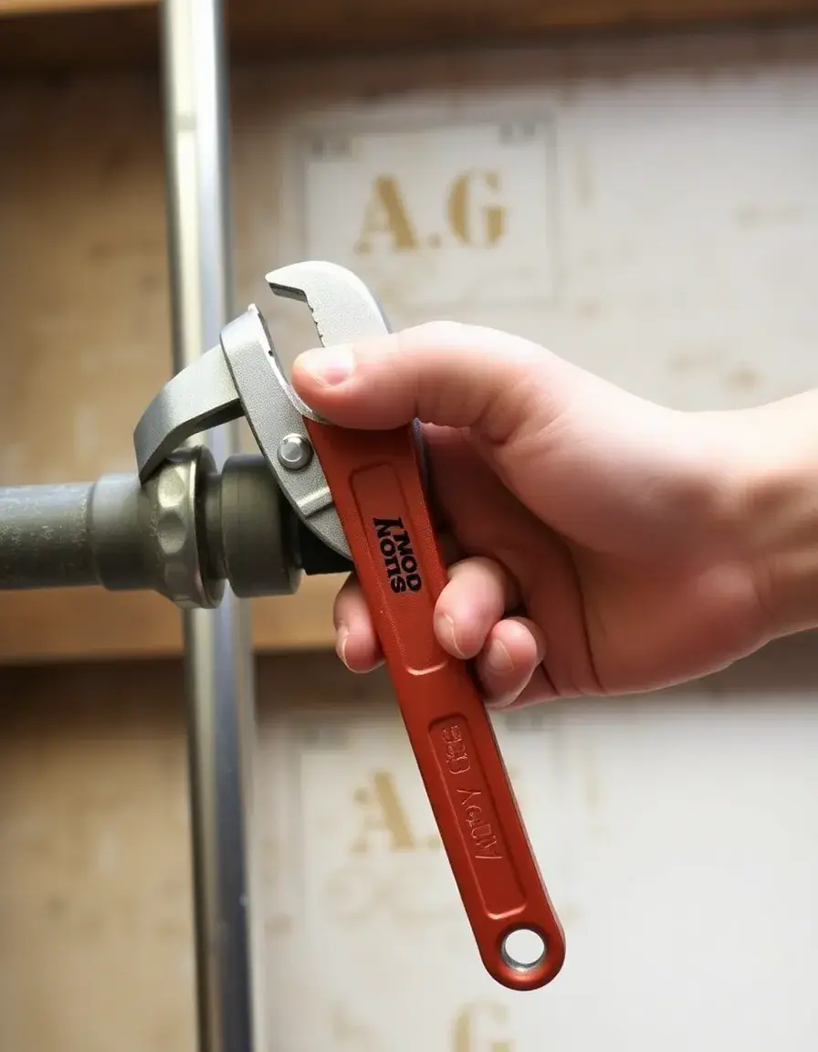Clé à molette réglable compacte pour plomberie évier et meuble cuisine