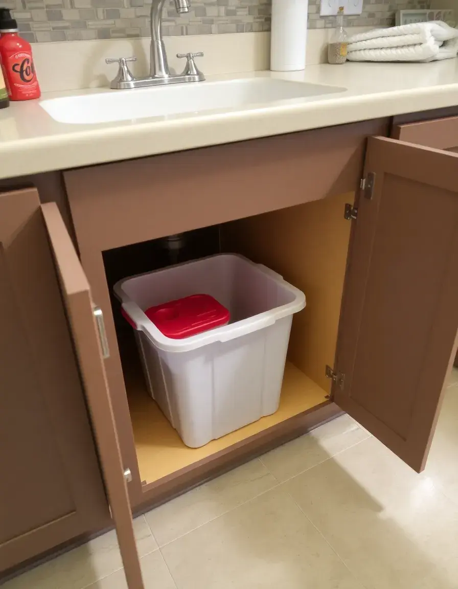 Poubelle coulissante sous evier meuble cuisine
