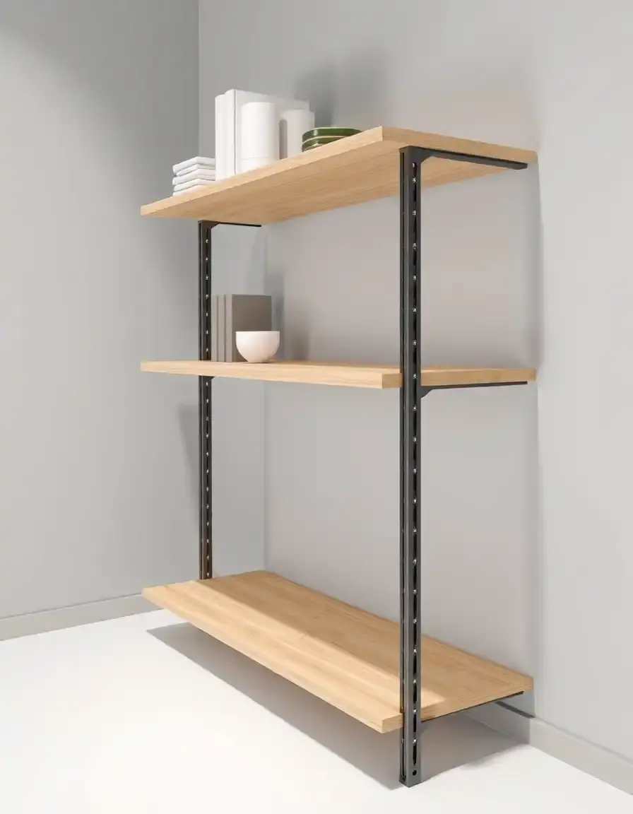 Étagère de colonne ajustable avec clips métalliques robustes pour cuisine