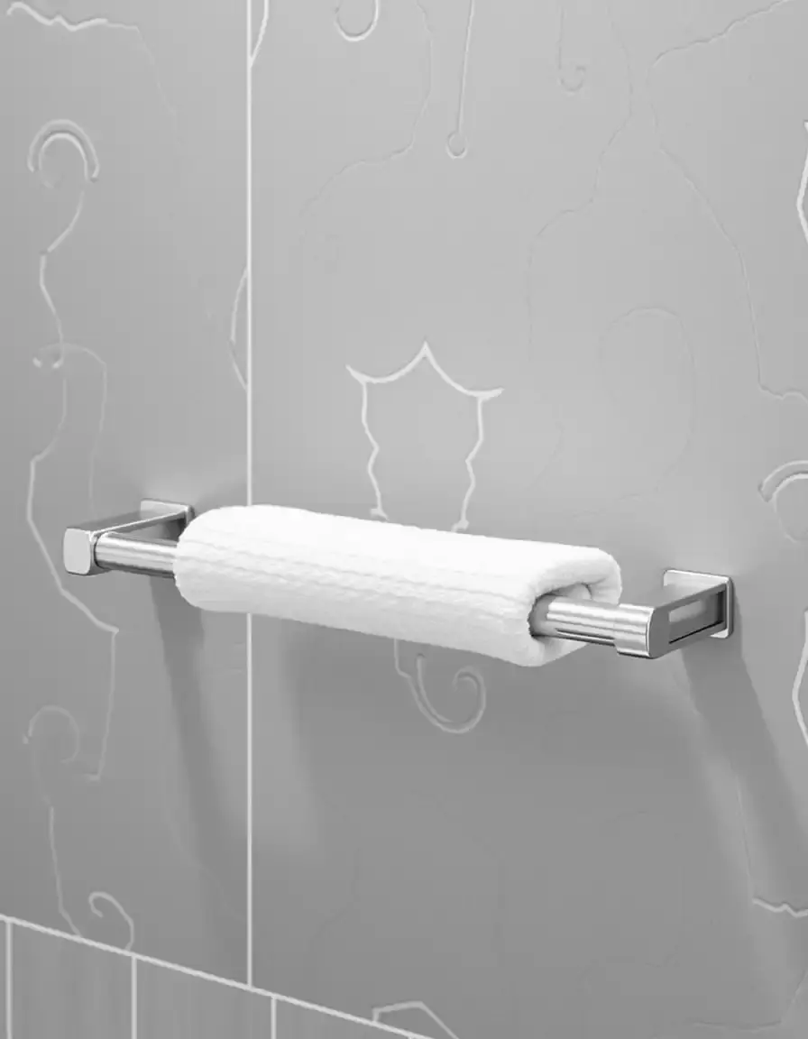 Rail porte-serviette en acier inoxydable adhésif pour colonne cuisine