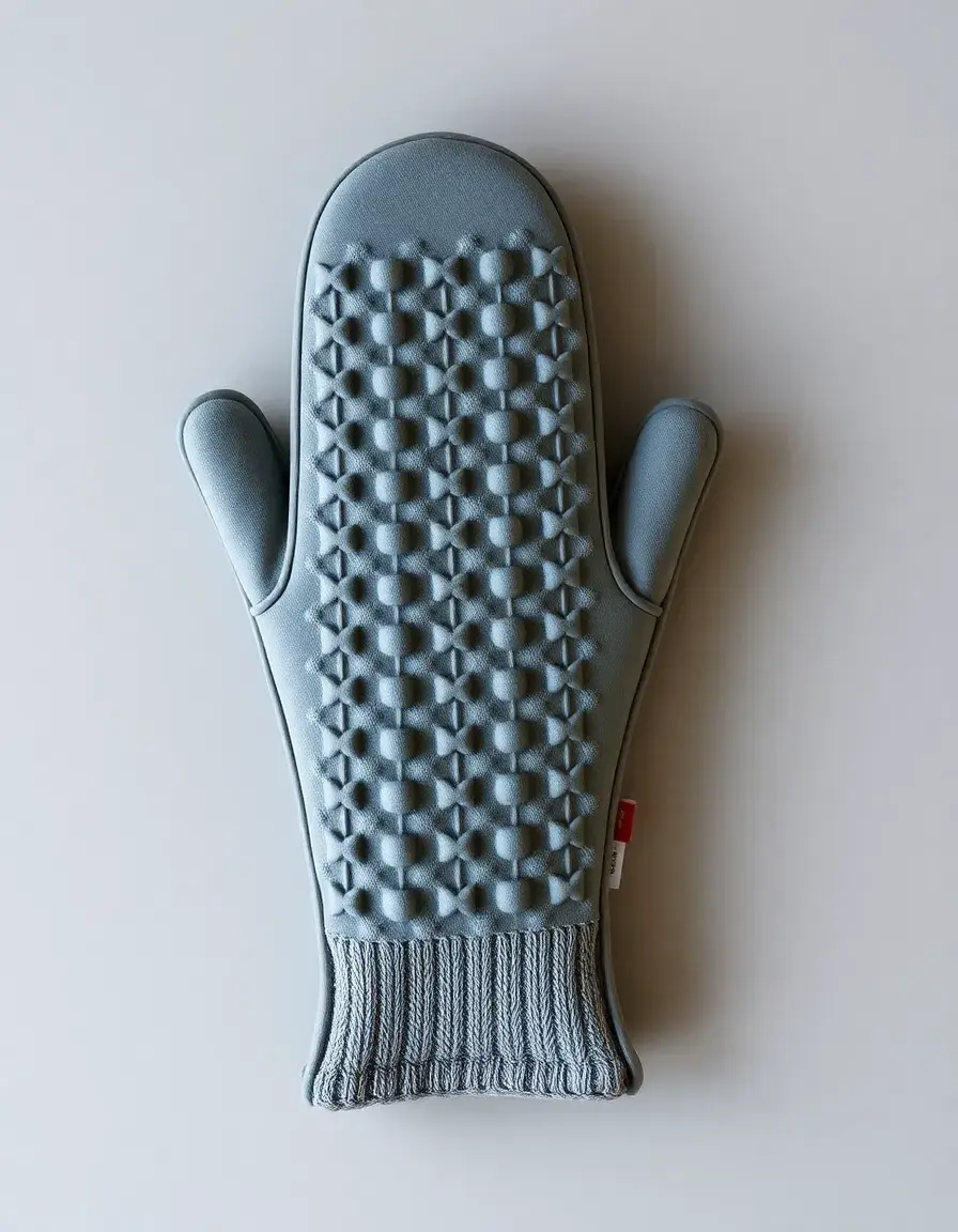 Gant de cuisine silicone gris protection thermique