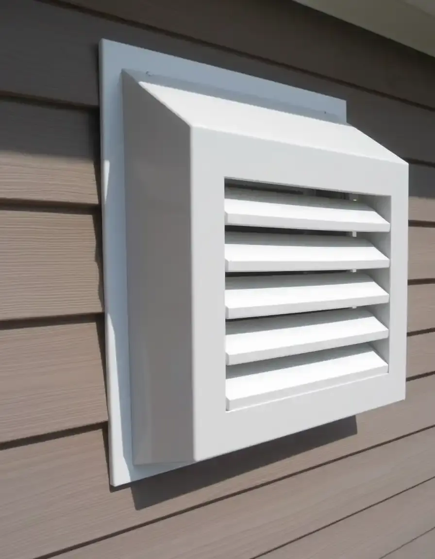 Couvercle de ventilation extérieur à persiennes