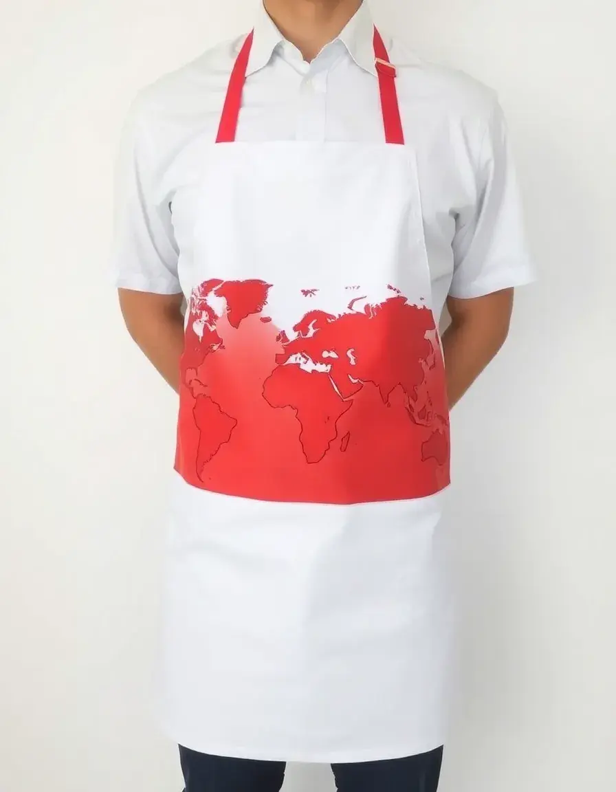 Tablier imprimé cuisine globale Apron Global