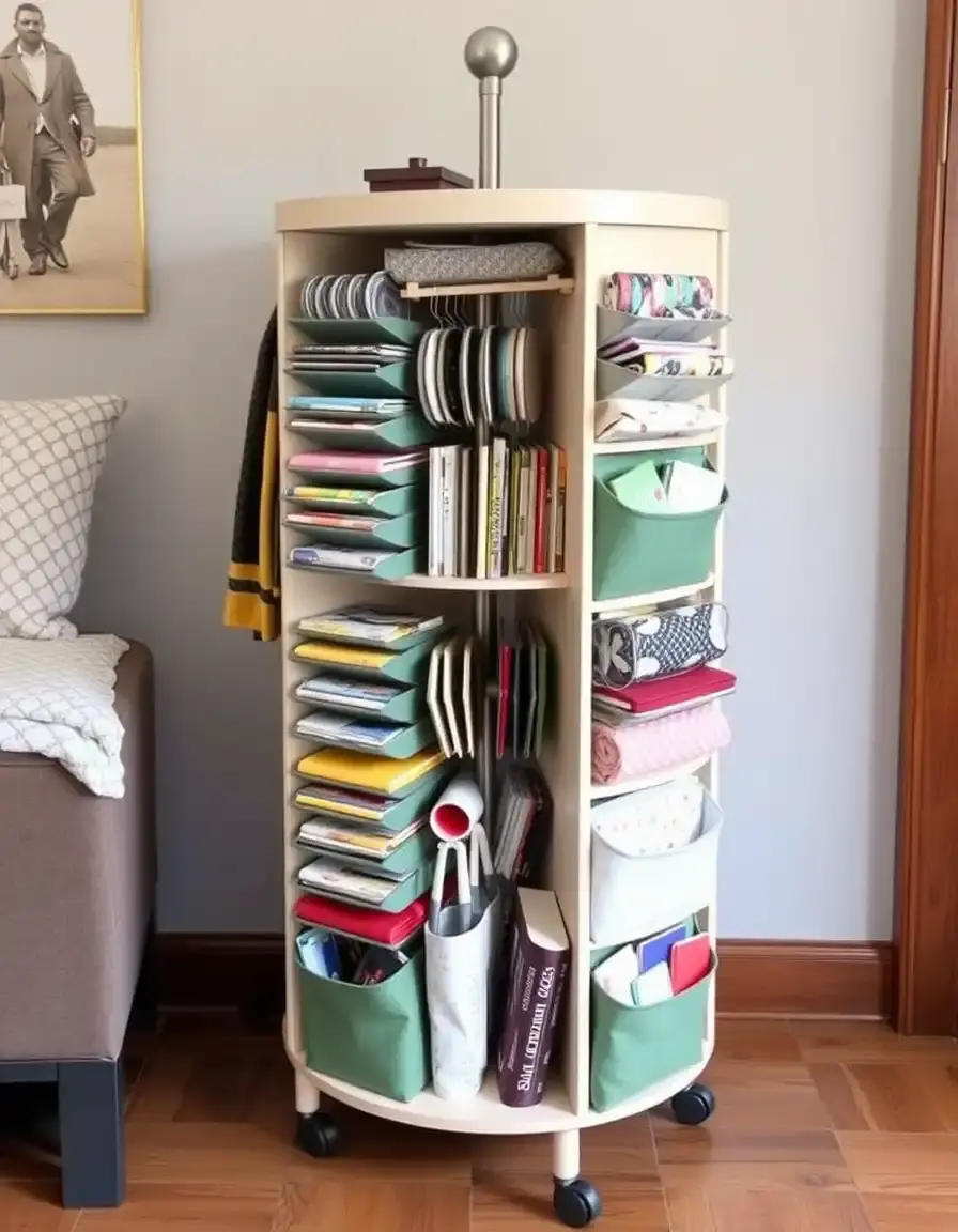 Tall spinning organizer meuble cuisine colonne