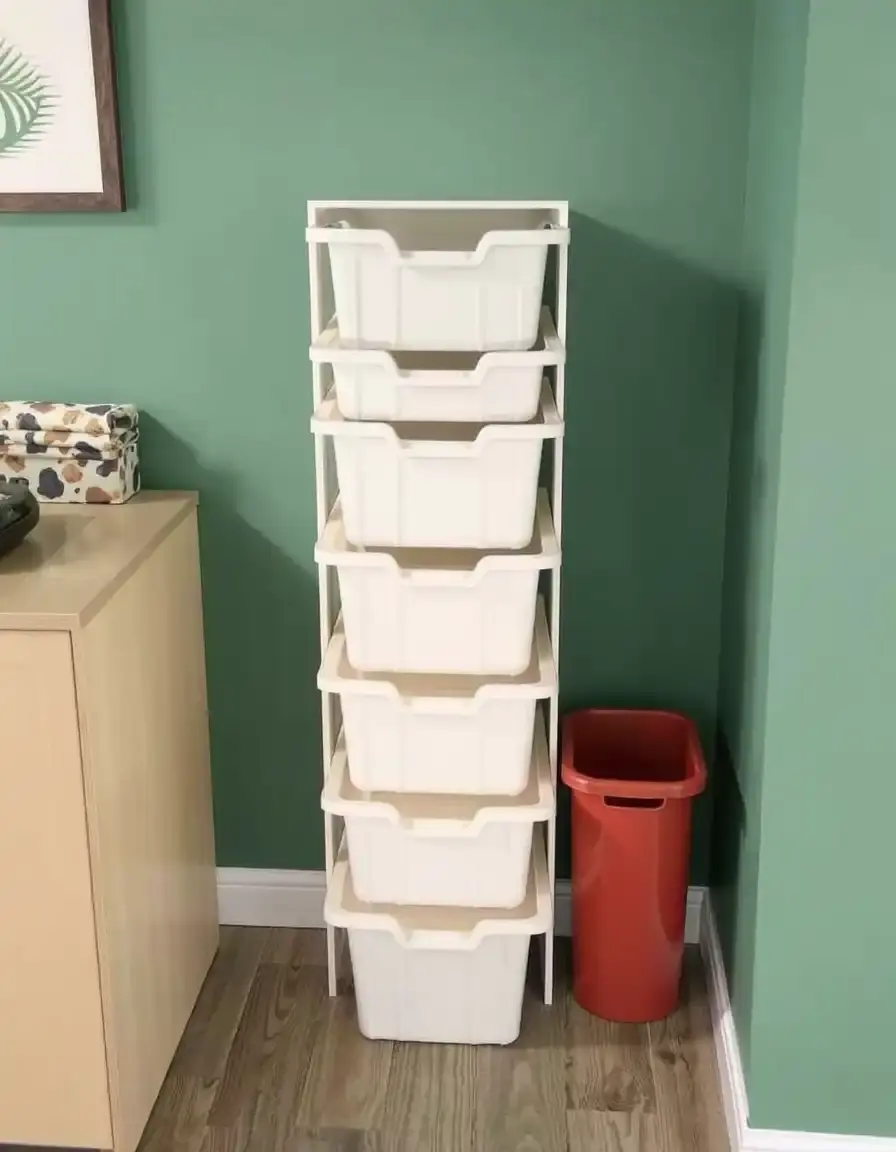 Tall narrow bin storage meuble cuisine colonne