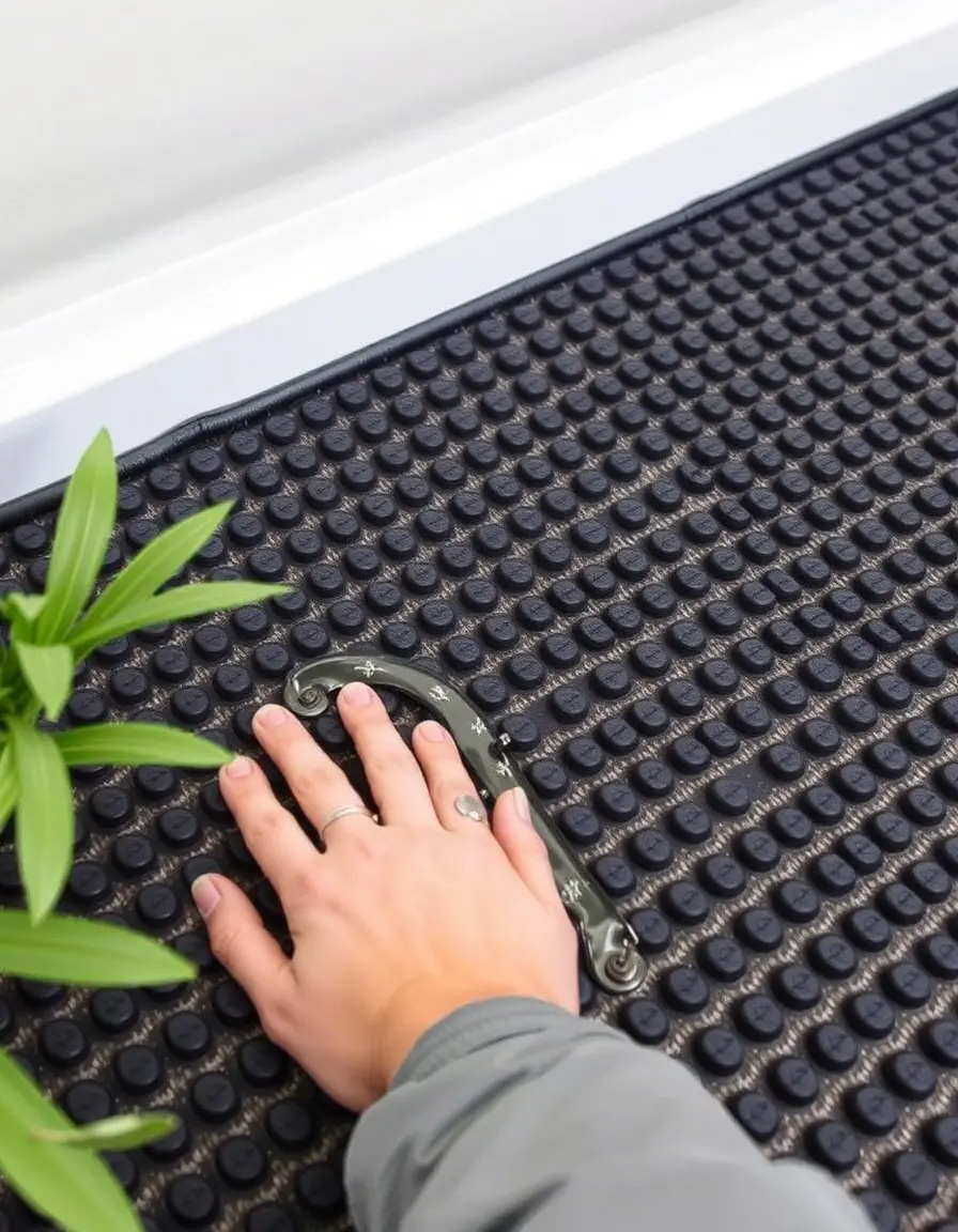 Tapis absorbant et imperméable pour fond de placard d'évier