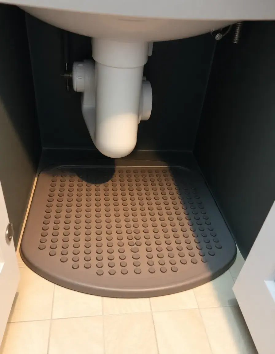 Tapis de protection en caoutchouc pour sous évier