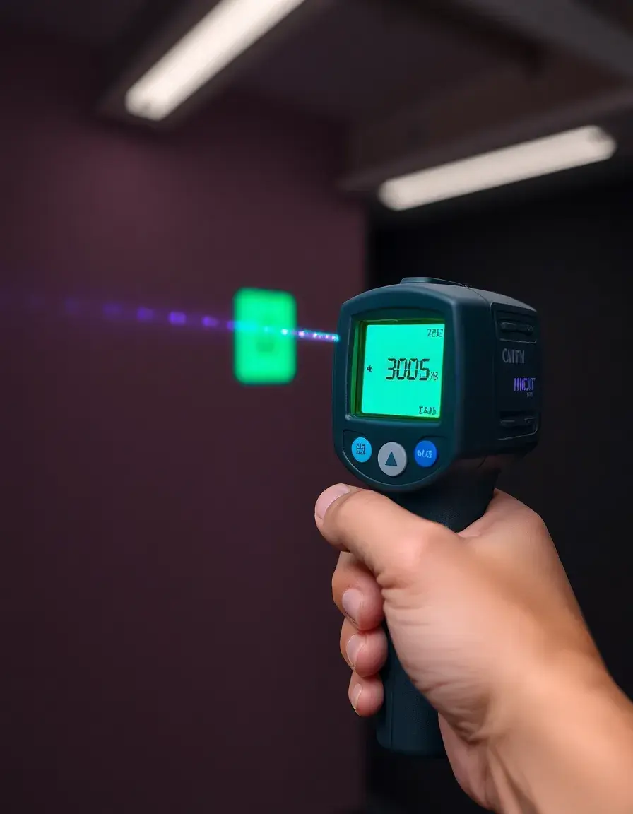 Thermomètre laser infrarouge pour mesure instantanée