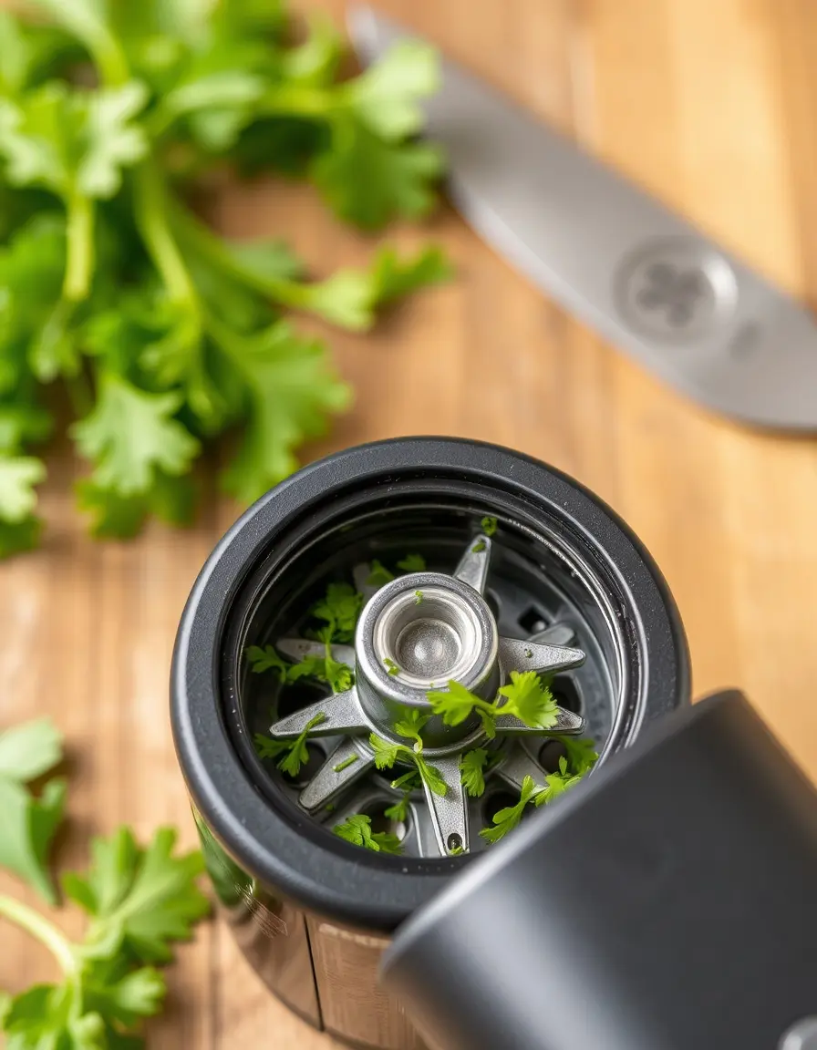 Hachoir à herbes manuel pour assaisonner les plats d'été