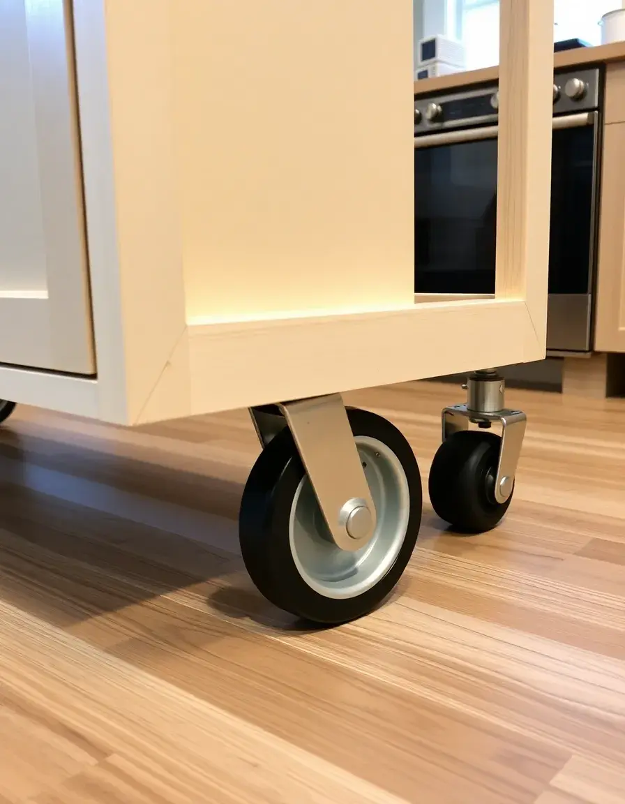 Roue de remplacement pour îlot de cuisine amovible avec frein