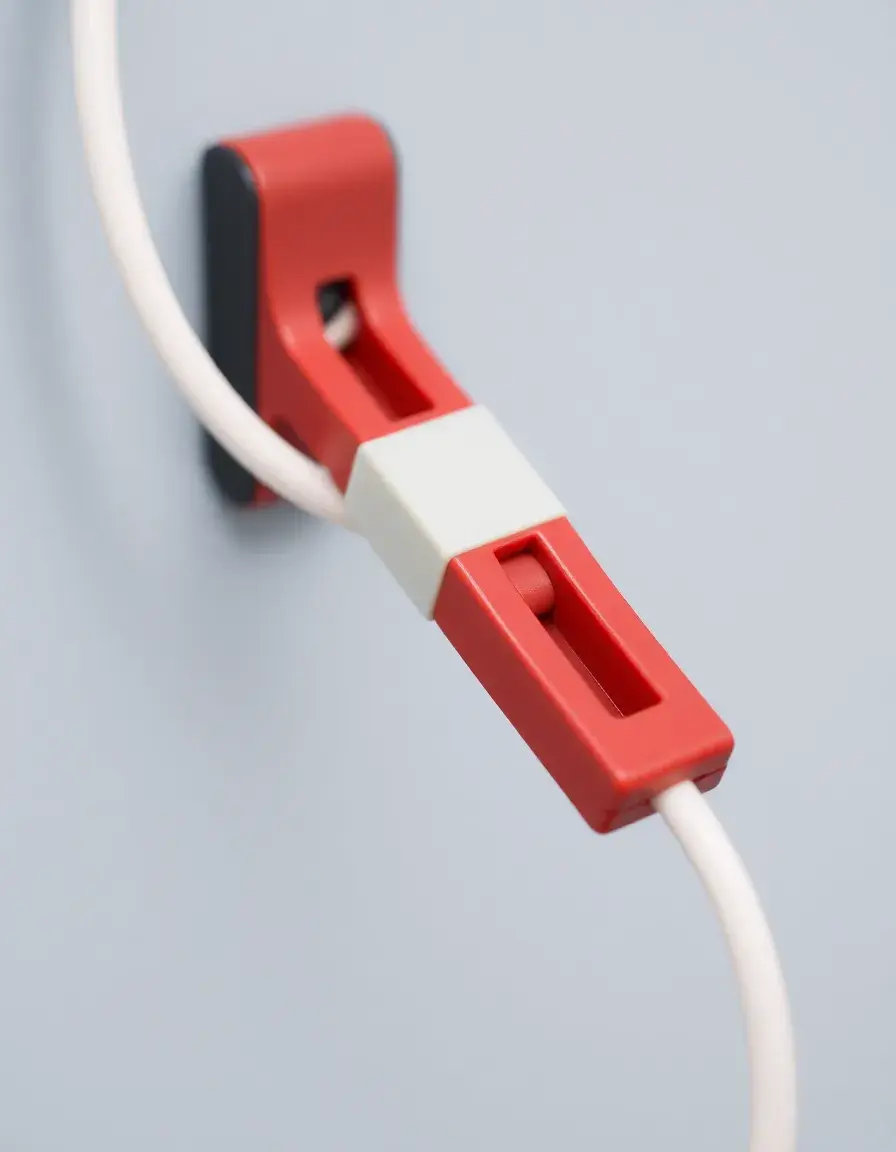 Clips adhésifs pour gestion des câbles électriques sur îlot de cuisine