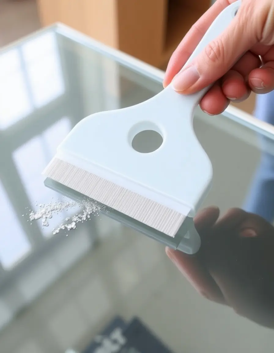 Grattoir de nettoyage avec lame pour plaques de cuisson en verre et inox