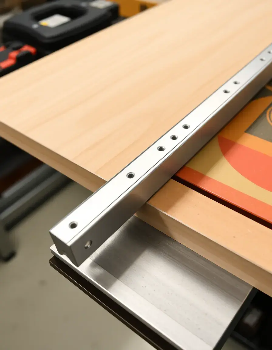 Rail de guidage en aluminium pour scie