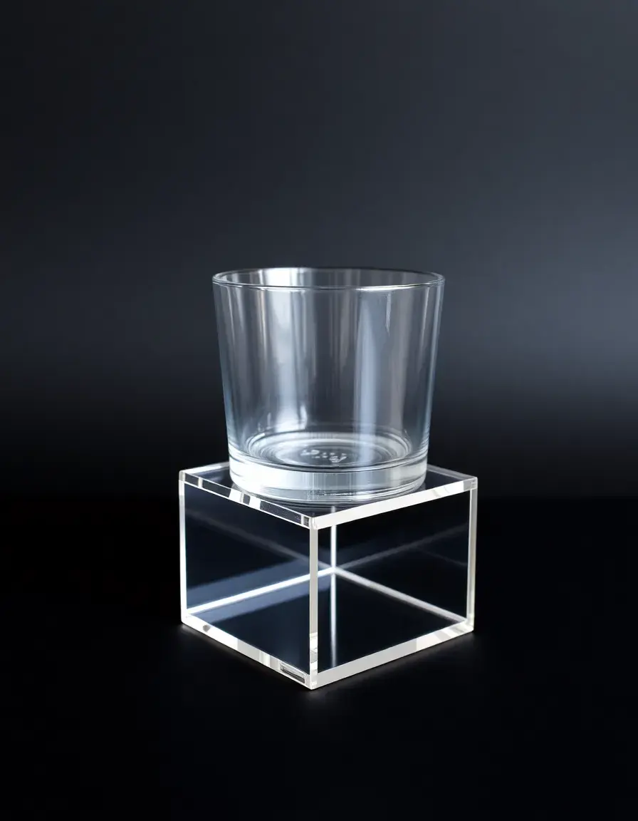 Support de dessous de verre transparent en acrylique