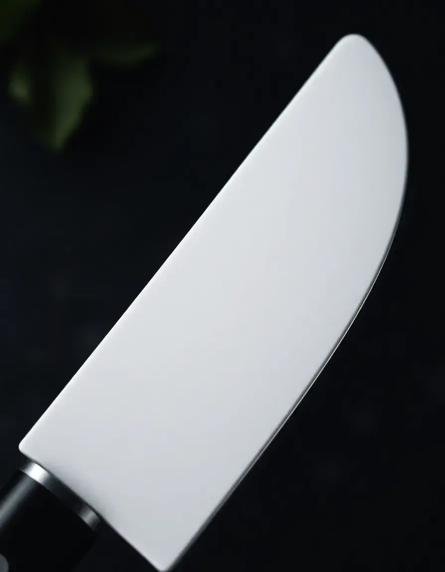 Couteau en céramique blanche avec manche noir élégant
