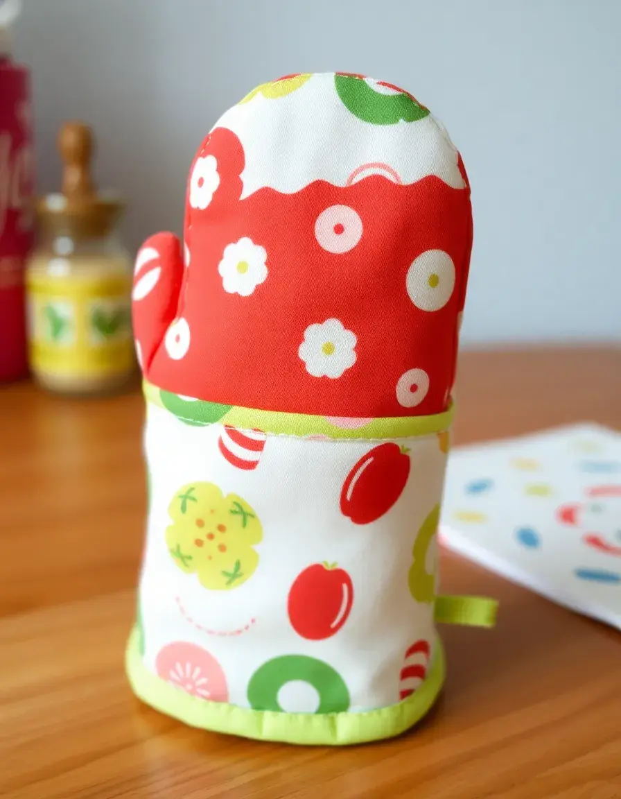 Gant de cuisine jouet enfant en tissu sécurisé