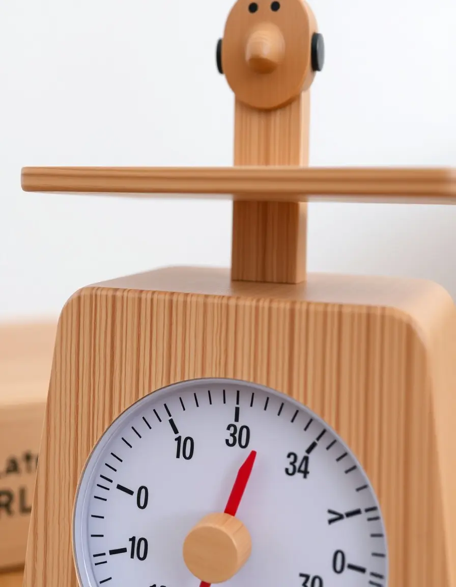 Balance de cuisine jouet en bois avec poids éducative