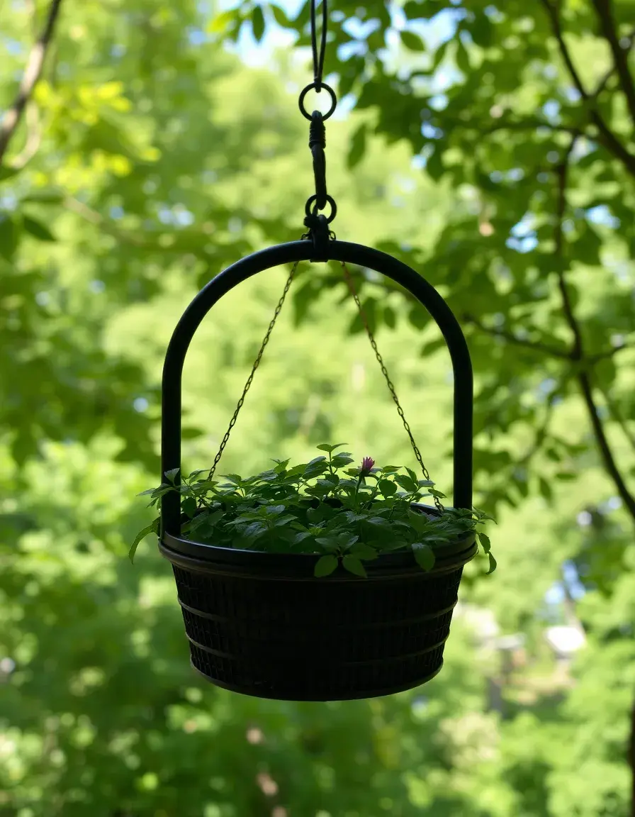 Panier suspendu pour rail de cuisine