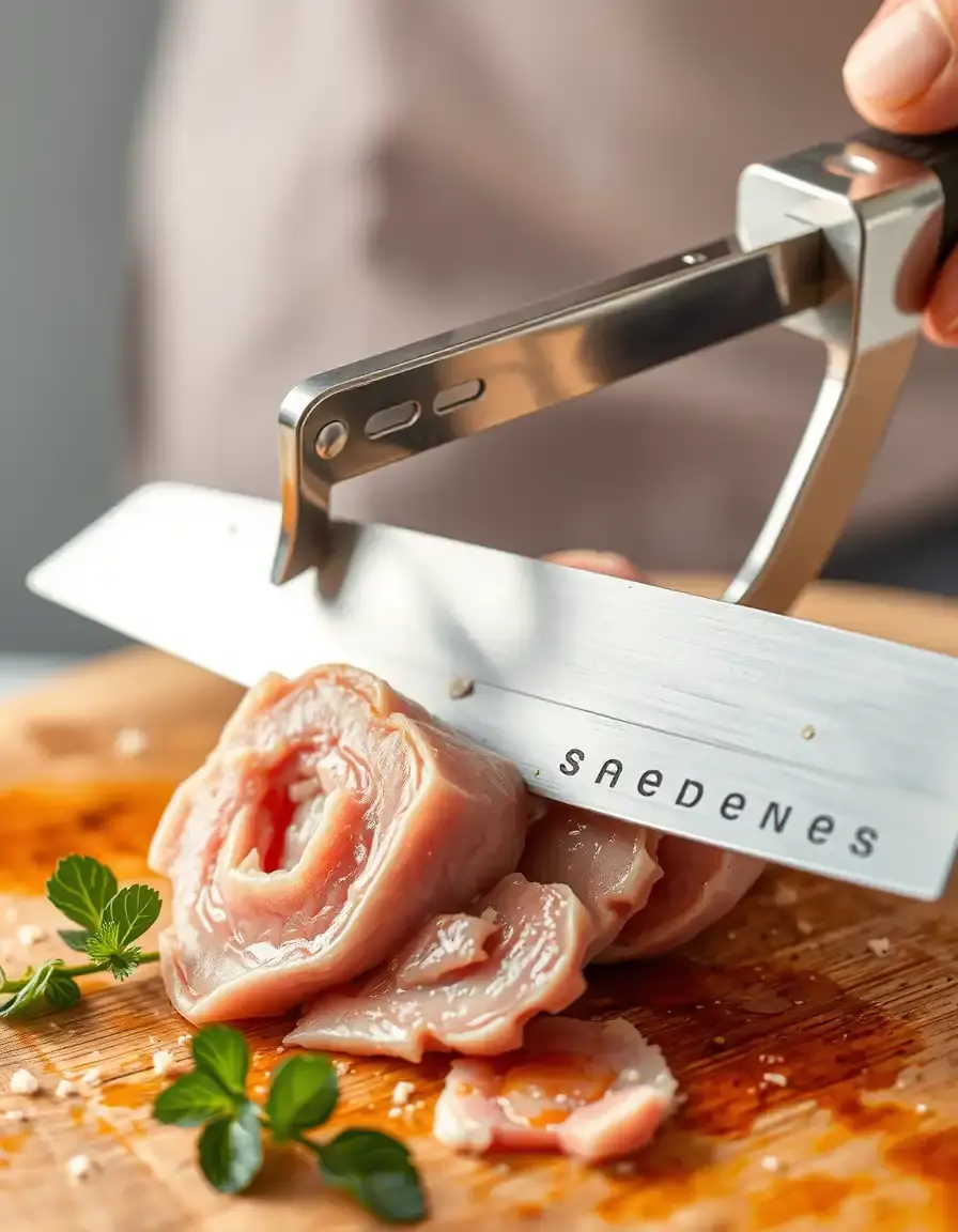 Lyre à foie gras en acier inoxydable avec fil de coupe