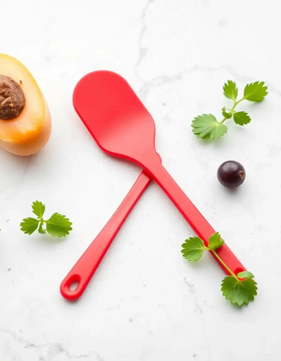 Maryse cuisine spatule en silicone rouge flexible