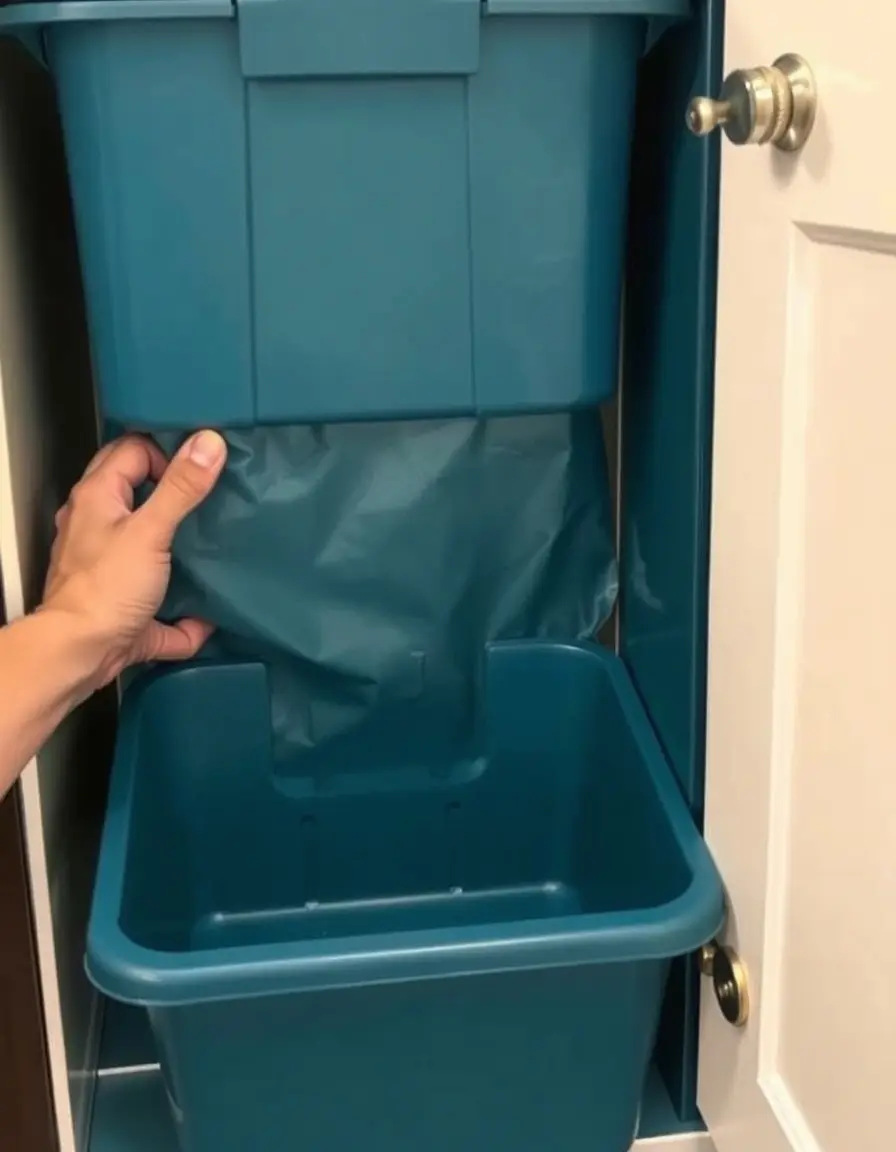 Bac de protection en plastique pour poubelle de cuisine