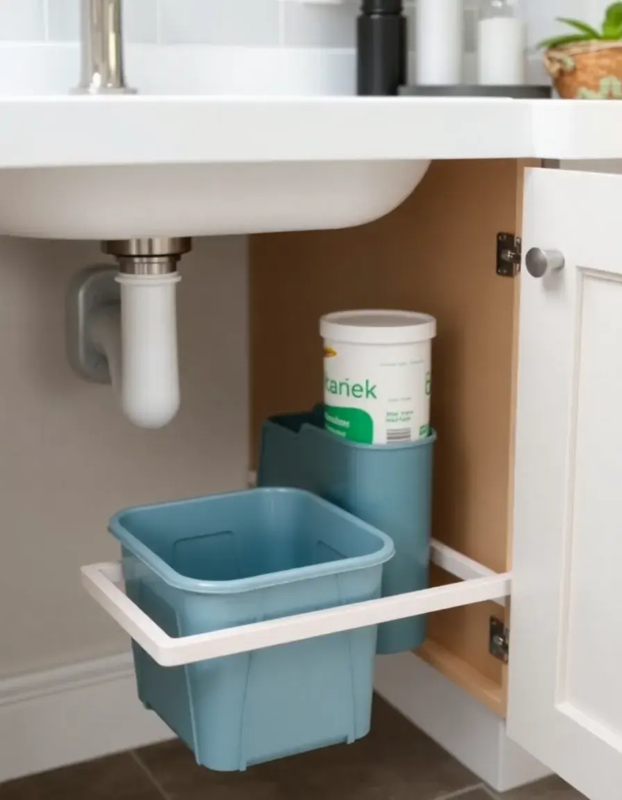 Caddy coulissant pour accès facile dans le meuble évier cuisine