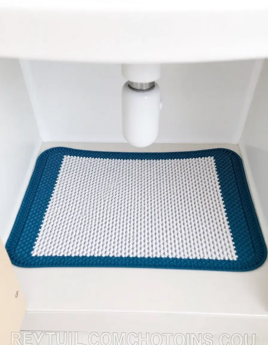 Tapis absorbant réutilisable pour meuble évier cuisine