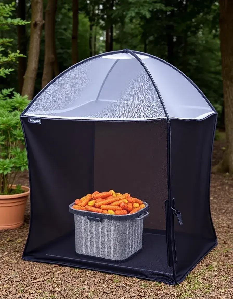 Cloche alimentaire en filet pliable