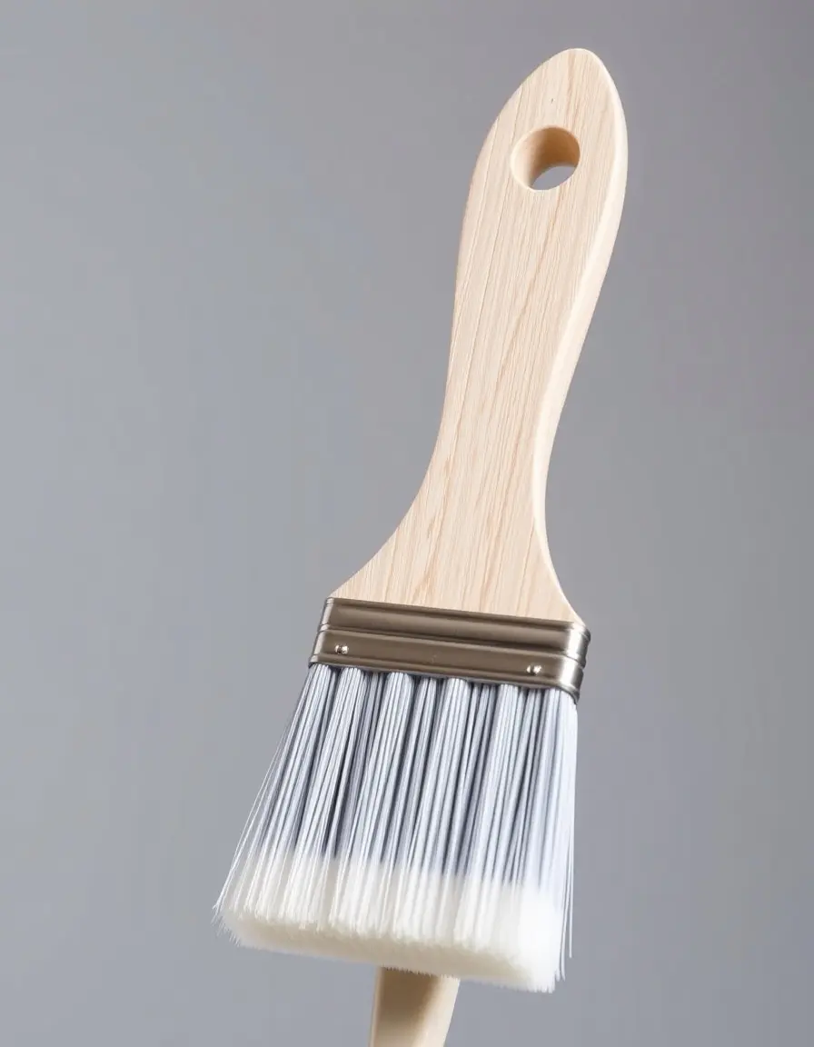 Brosse à primaire coudée avec poils synthétiques pour coins de cuisine