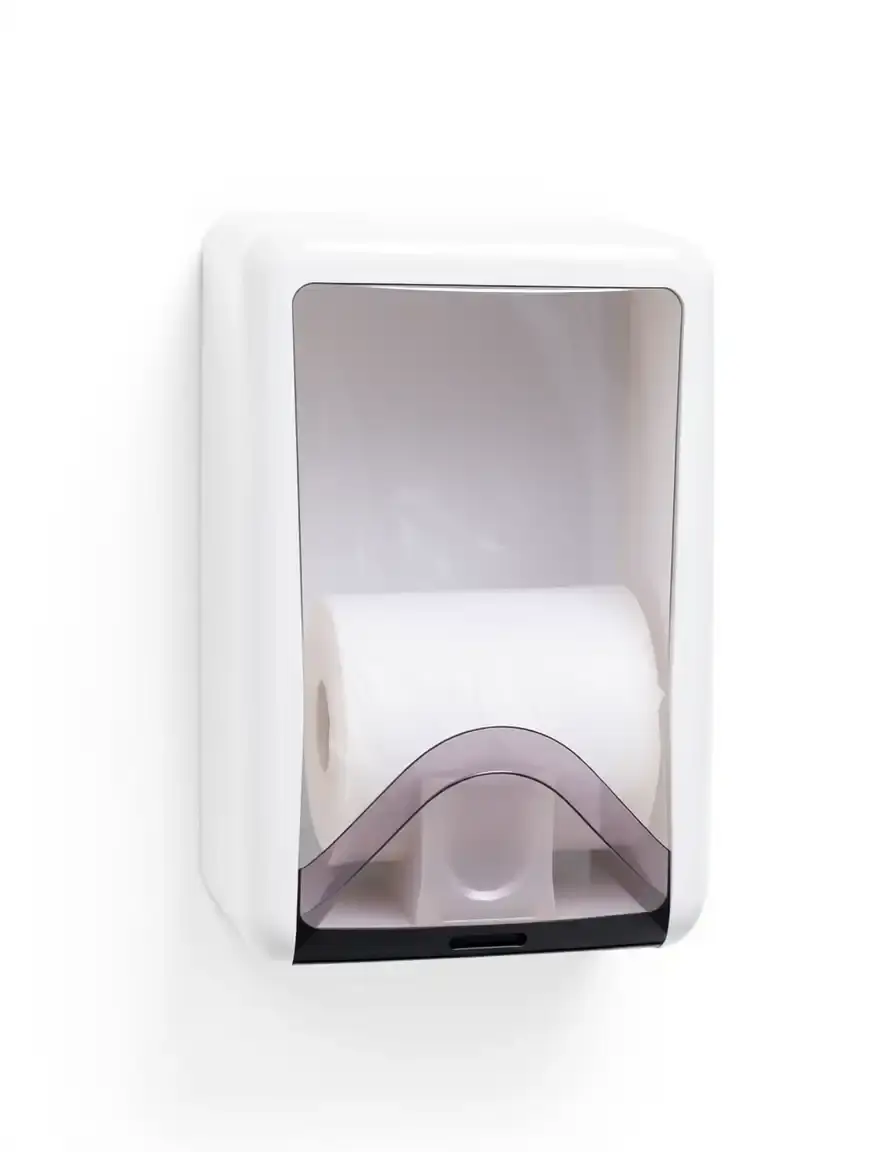 Distributeur de sacs poubelle mural blanc en plastique