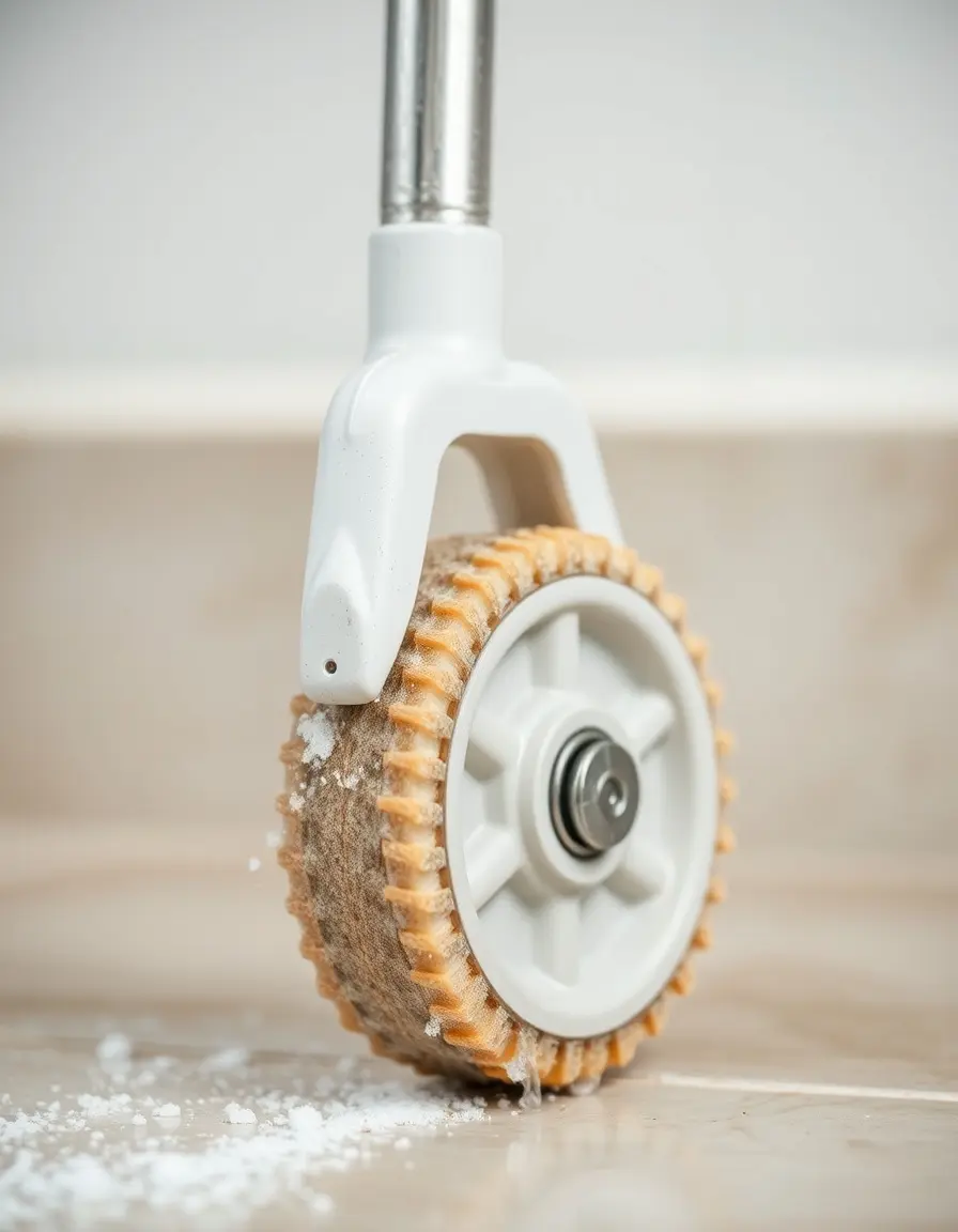 Outil de nettoyage des joints de carrelage avec roue