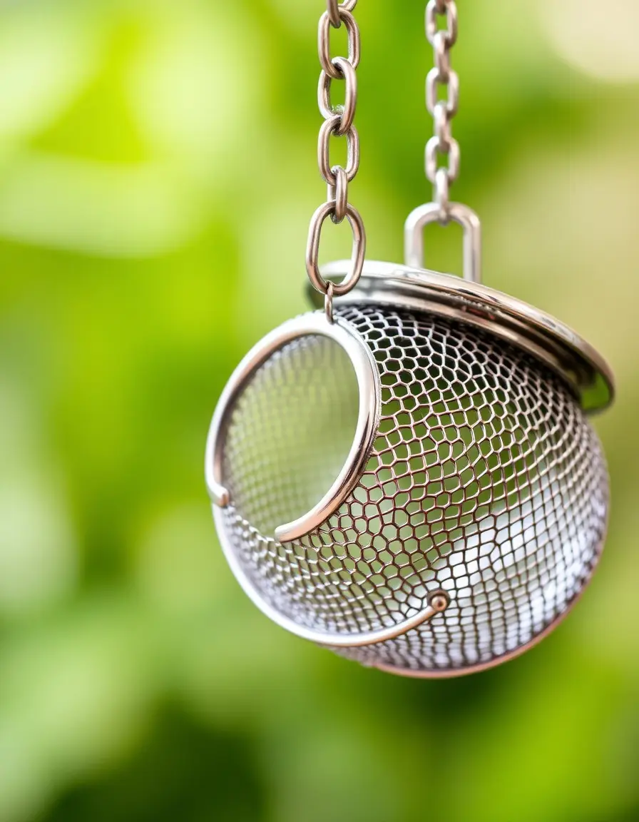 Boule à thé en acier inoxydable avec chaîne