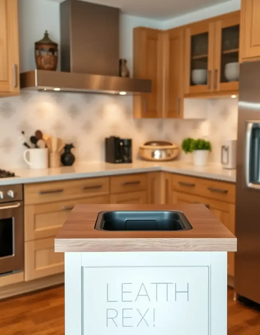 Petite poubelle de compost pour îlot central