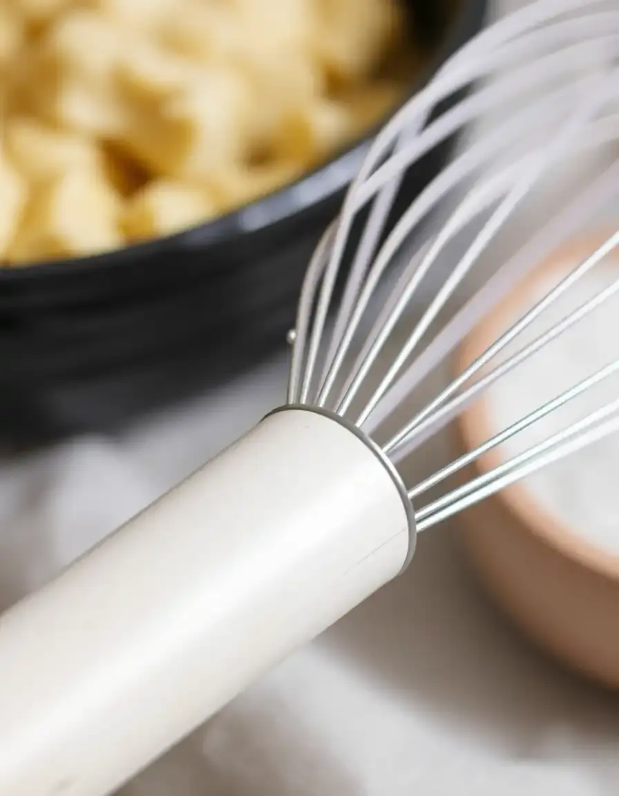 Fouet de cuisine manche bois blanc