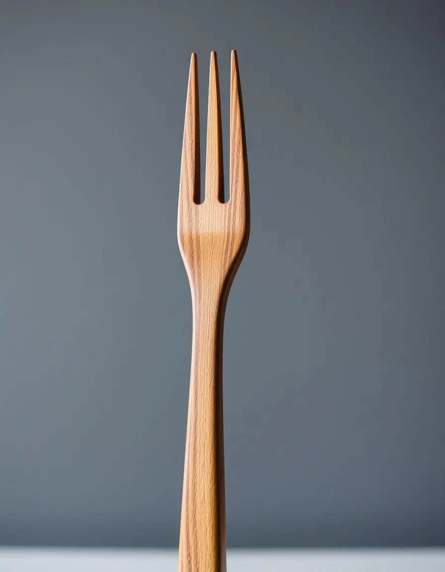 Duo de fourchettes de service en bois
