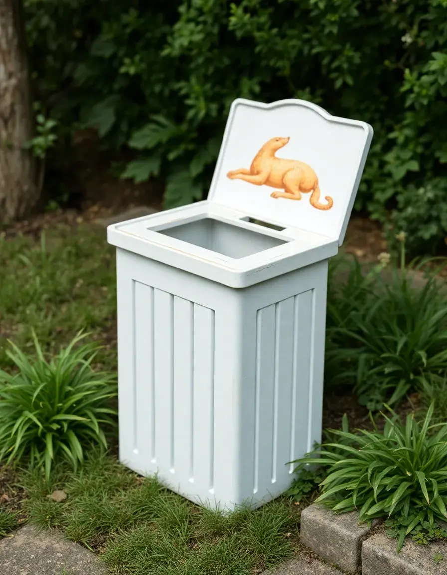 Petite poubelle d'extérieur avec couvercle hermétique
