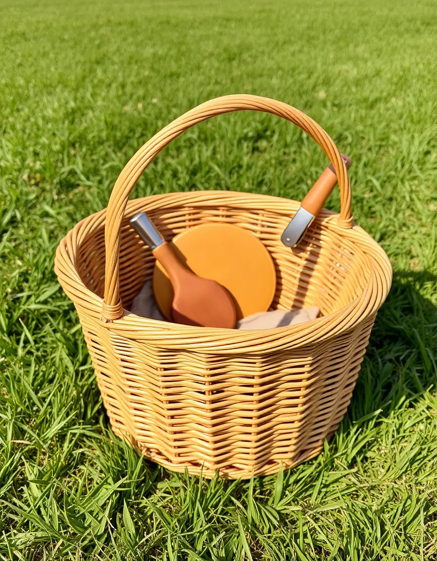 Panier de pique-nique en osier classique pour le transport