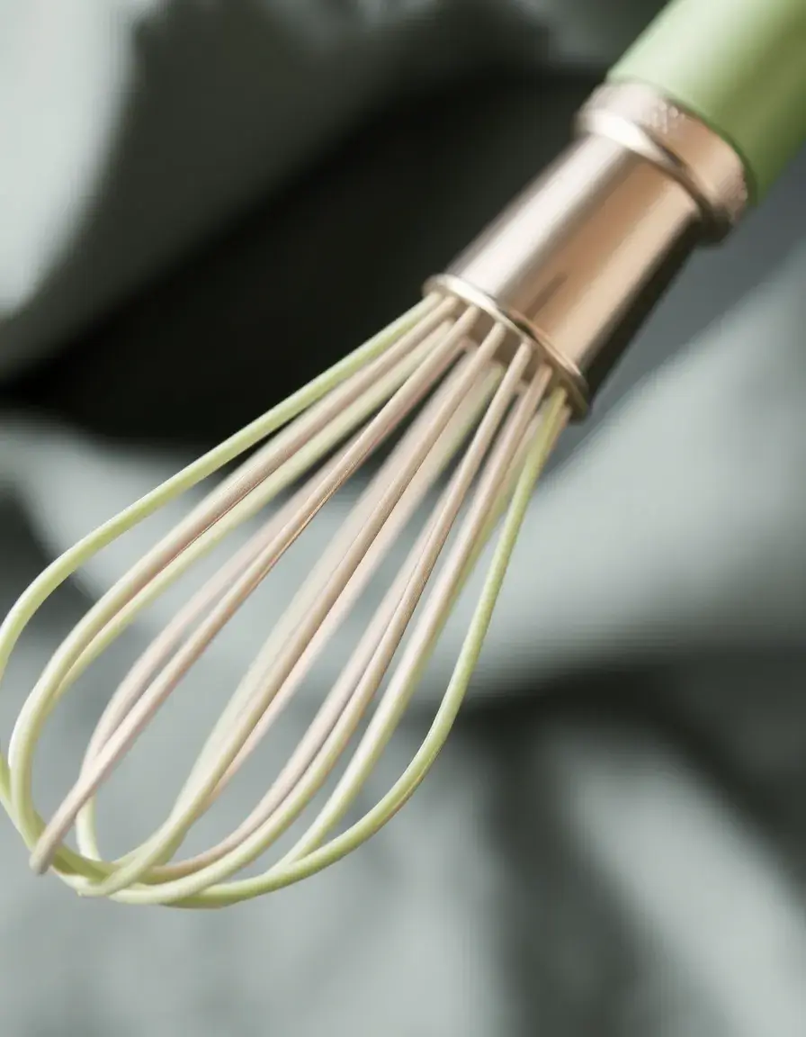 Fouet de cuisine avec manche ergonomique vert sauge