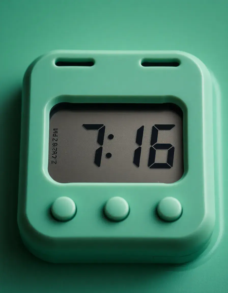 Minuteur numérique de cuisine vert sauge compact
