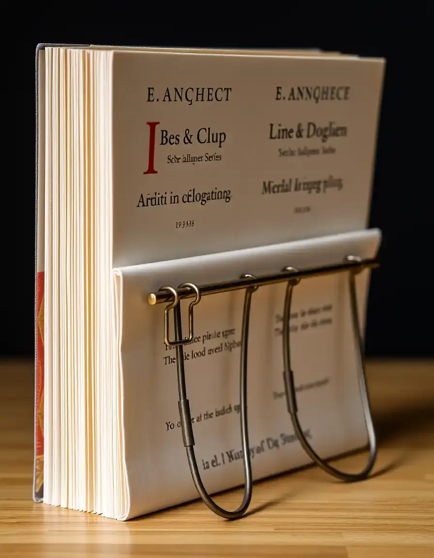 Clip en métal pour maintenir les pages d'un livre de cuisine