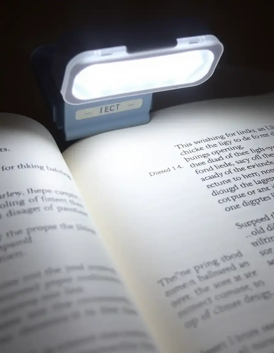 Petite lampe LED à clipser pour lire les recettes