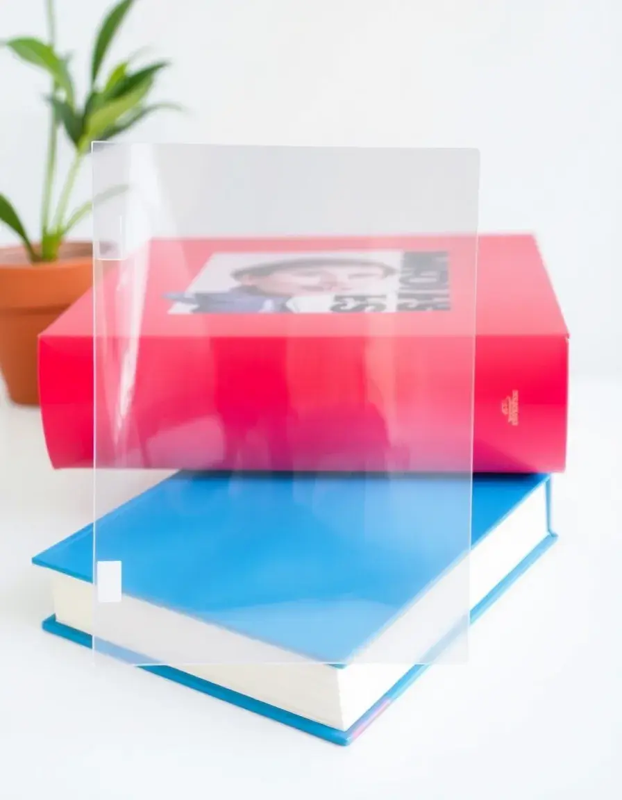 Protection en plastique transparent pour couverture de livre