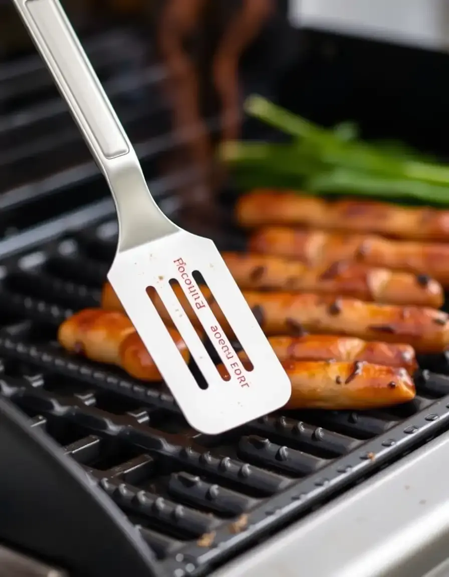 Spatule coudée professionnelle pour grillades