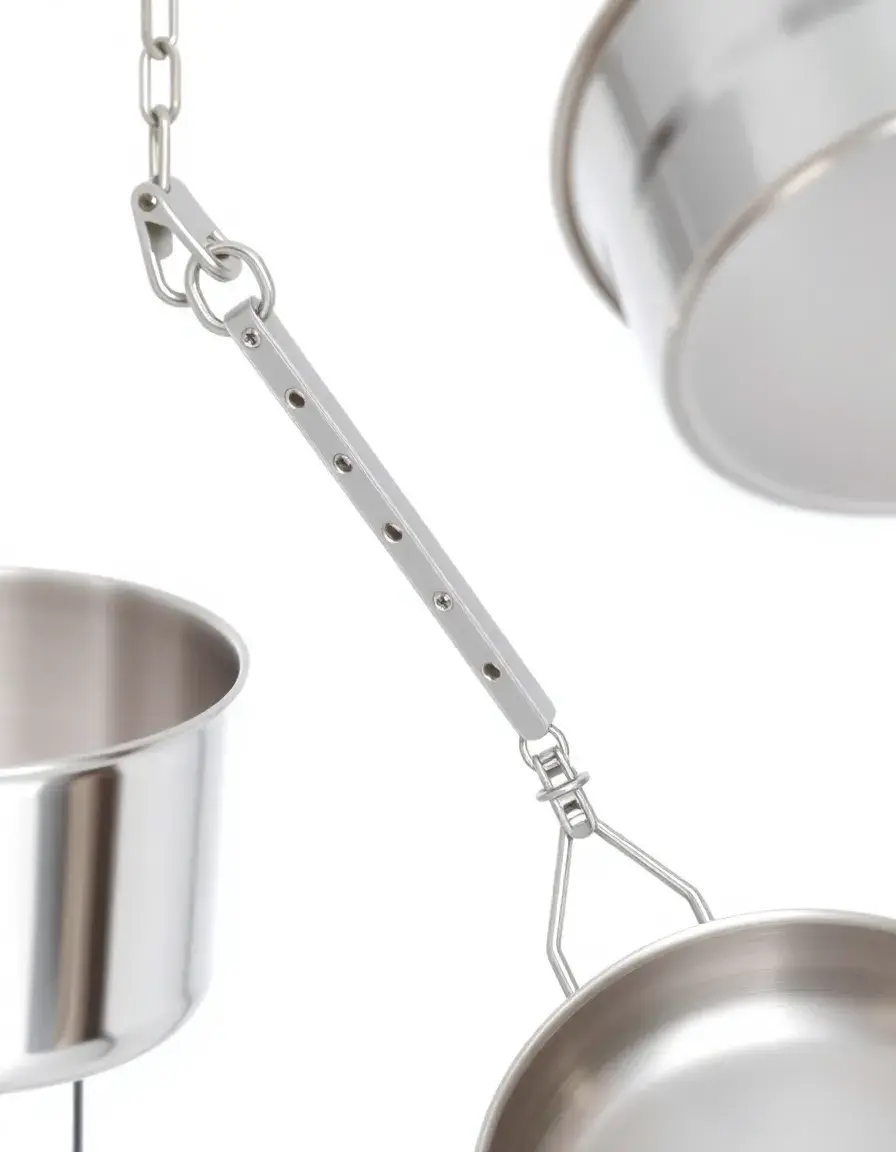 Suspension cuisine avec crochets de plafond réglables pour casseroles
