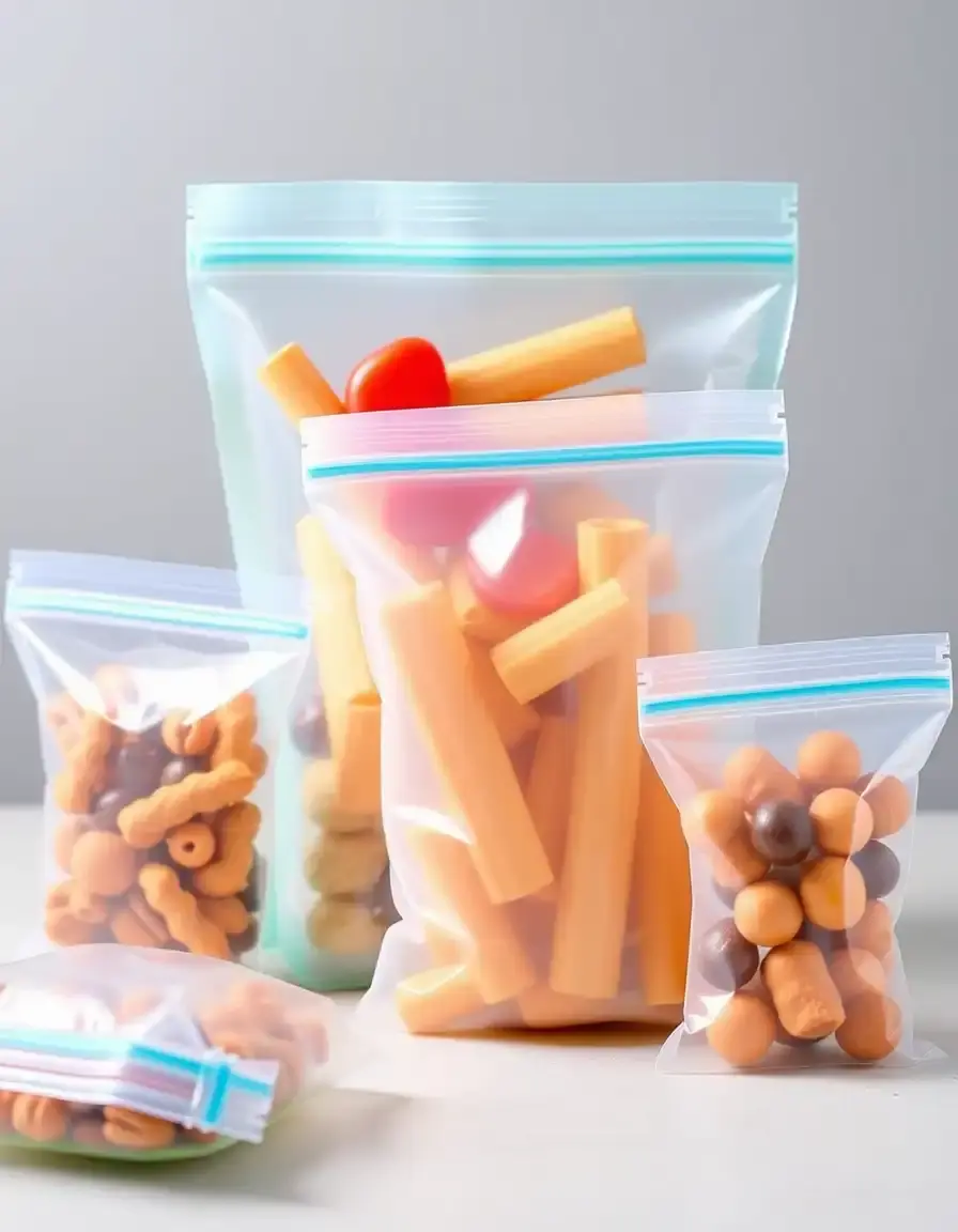 Sacs de rangement en silicone réutilisables.